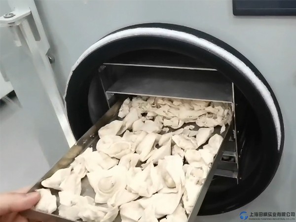 速食食品凍干：面條、餛飩真空冷凍干燥機